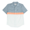 Multi Color Block Short Sleeve Button Down