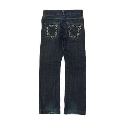 Vintage Embroidered Pocket Denim Jean