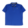 Blue Solid Short Sleeve Polo