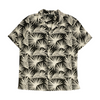 Black Tropical Short Sleeve Button Down
