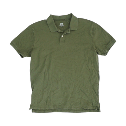 Green Solid Short Sleeve Polo