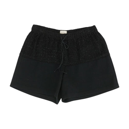 Black Solid Shorts