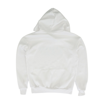 White Solid Hoodie Pullover