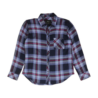 Navy Plaid Button Down