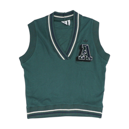 Green Solid Vest Sweater