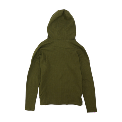 Green Solid Hoodie Pullover