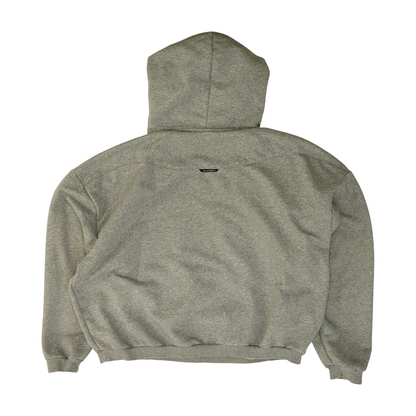 Gray Solid Hoodie Pullover