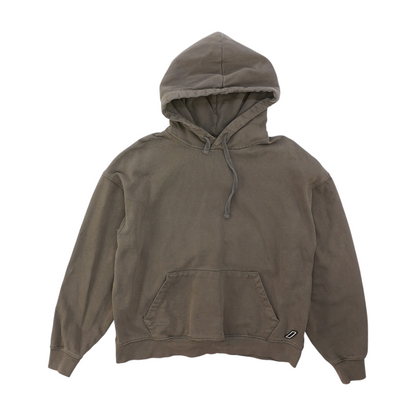 Gray Solid Hoodie Pullover