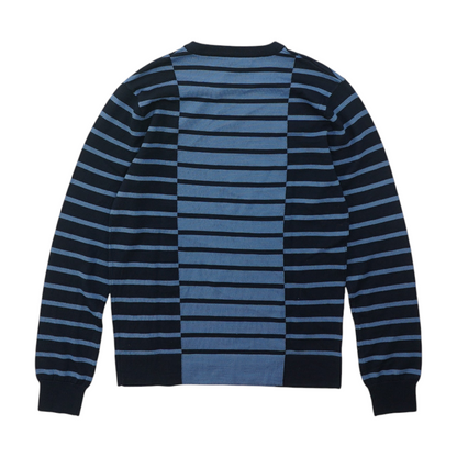Navy Striped Pullover Sweater