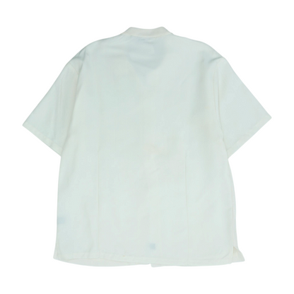 Ivory Solid Short Sleeve Button Down