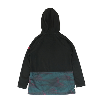 Black Color Block 1/4 Zip Pullover