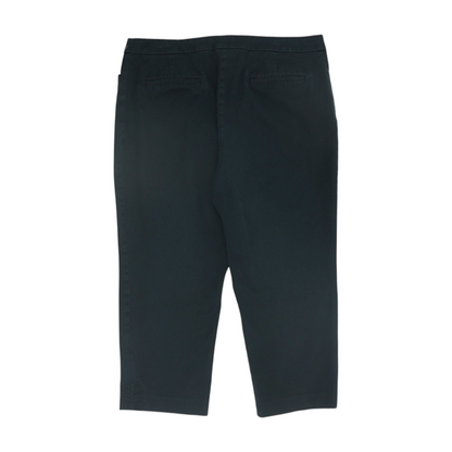 Navy Solid Capris