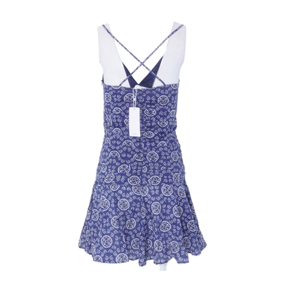 Navy Print Mini Dress