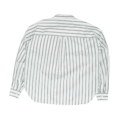 White Striped Long Sleeve Button Down