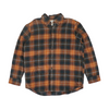 Orange Plaid Flannel Button Down