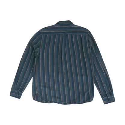 Blue Striped Flannel Button Down