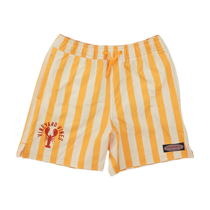 Orange Striped Swim Bottom