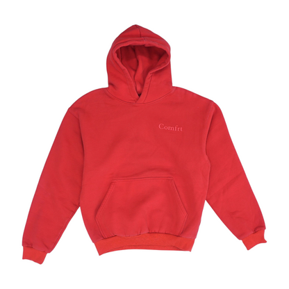 Red Solid Hoodie Pullover