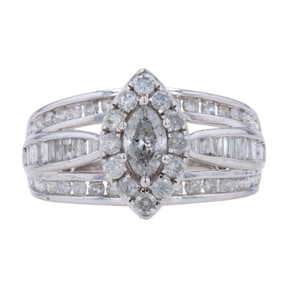 1 9/10 ctw 10K White Gold Diamond Engagement Ring