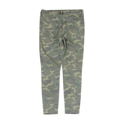 Green High Rise Skinny Leg Jeans