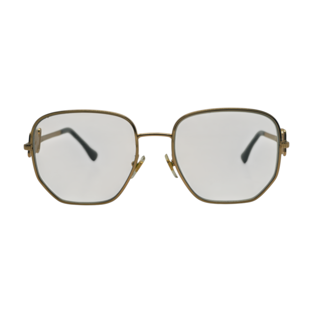 Gold Geometric Prescription Eyewear