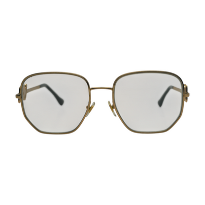 Gold Geometric Prescription Eyewear
