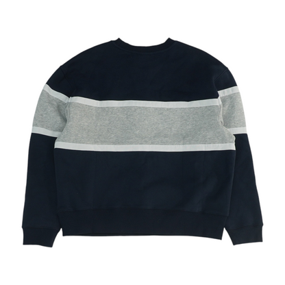Navy Color Block Sweatshirt Pullover