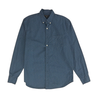 Blue Print Long Sleeve Button Down