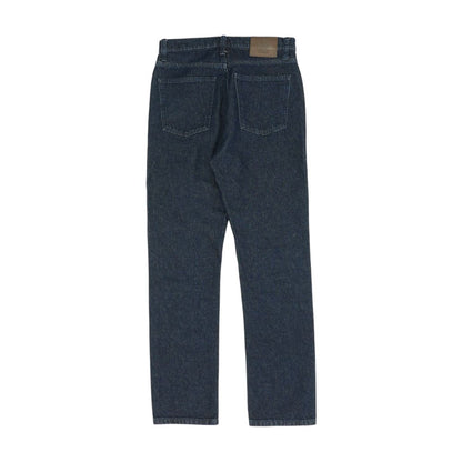 Navy Cropped Straight Leg Jeans