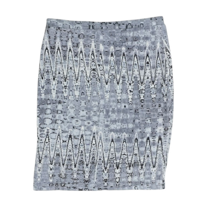 Gray Abstract Mini Skirt