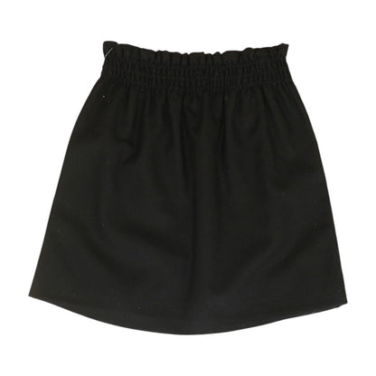 Black Solid Mini Skirt