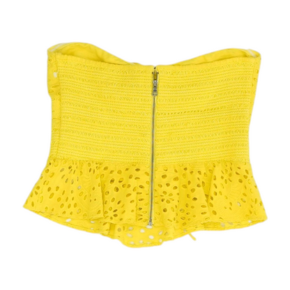 Yellow Cropped Blouse
