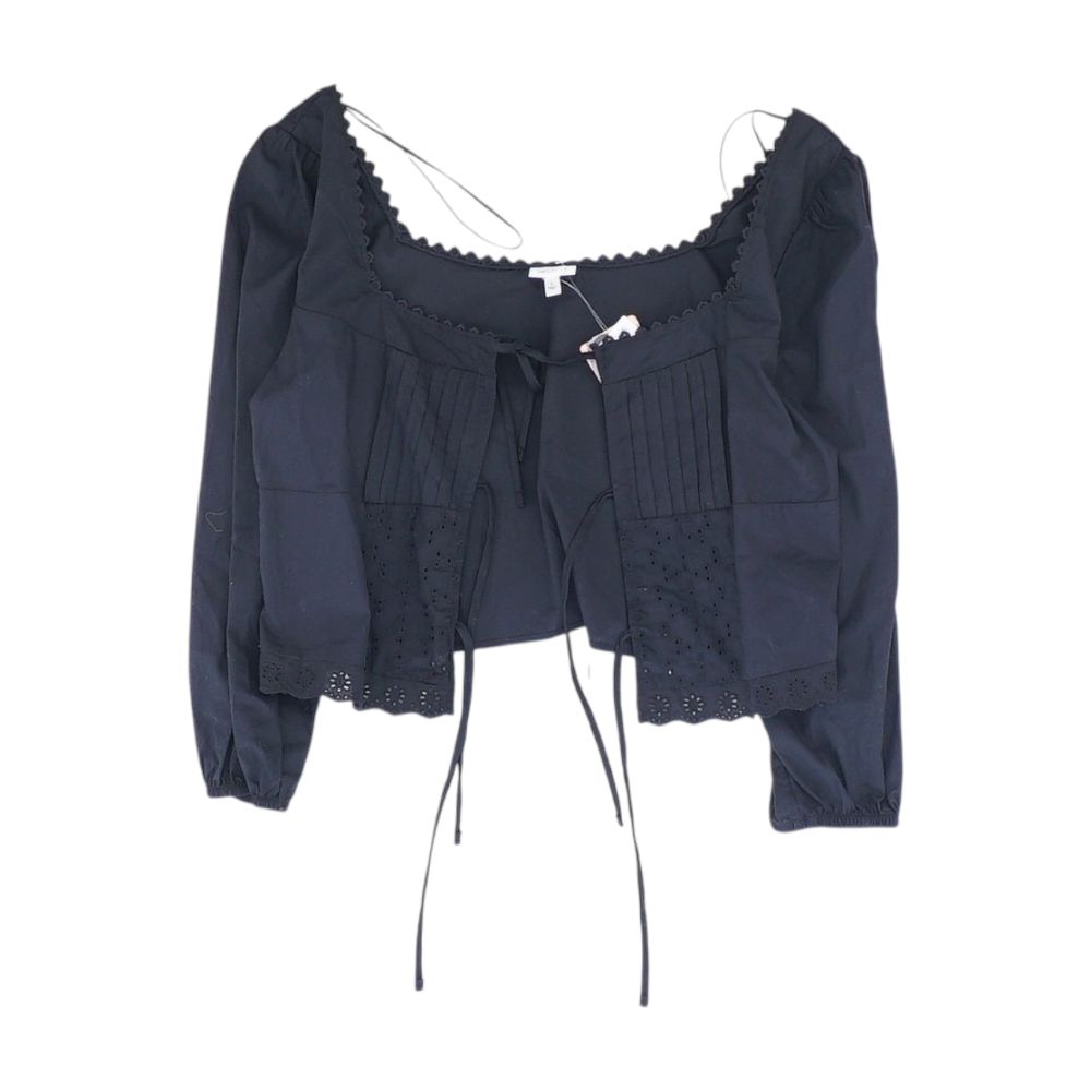 SELFIE Black Cropped Blouse – Image 1
