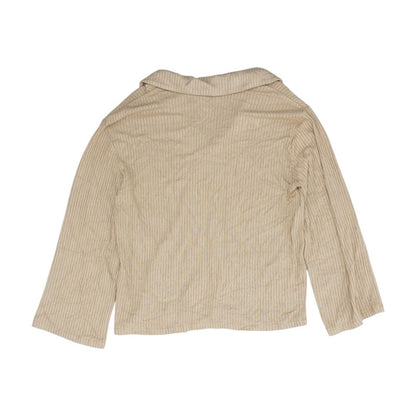 Brown V Neck Knit Top
