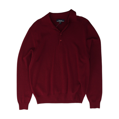 Burgundy Solid Pullover Sweater