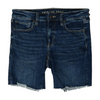 Blue Solid Denim Shorts