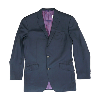 Navy Long Solid Blazer