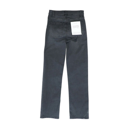 Black High Rise Straight Leg Jeans