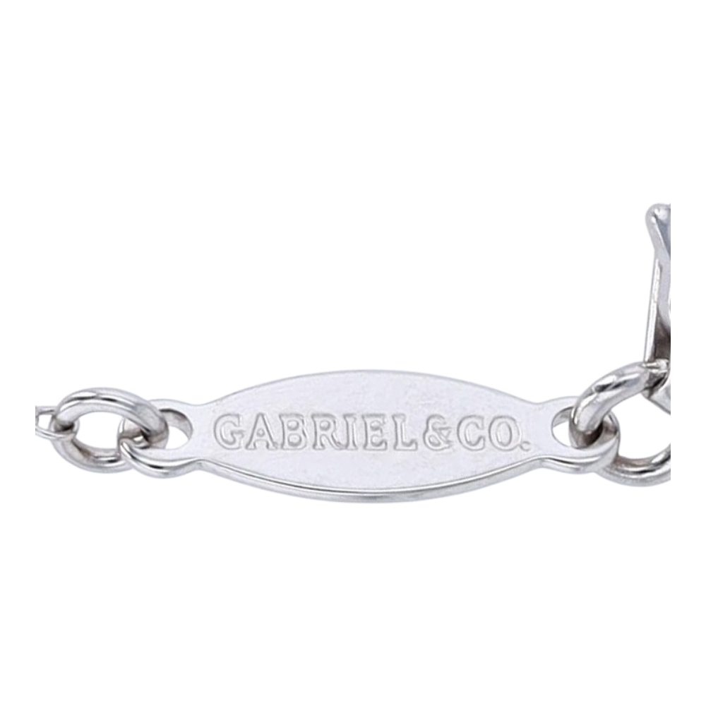 14K White Gold Diamond Pendant Necklace