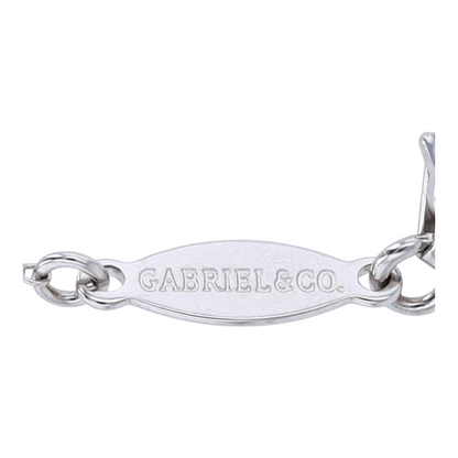 14K White Gold Diamond Pendant Necklace