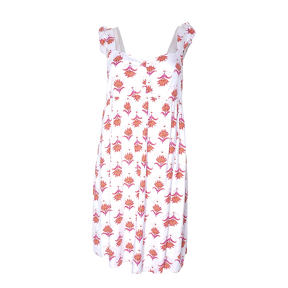 White Floral Mini Dress