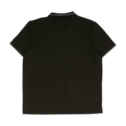 Black Solid Short Sleeve Polo