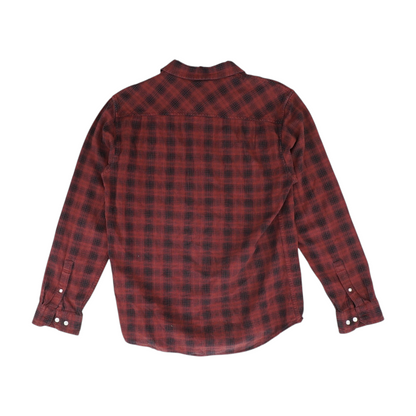 Red Plaid Long Sleeve Button Down