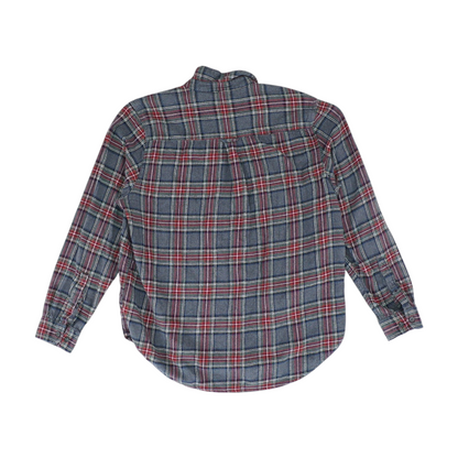 Gray Plaid Flannel Button Down