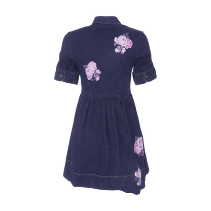 Indigo Floral Mini Dress