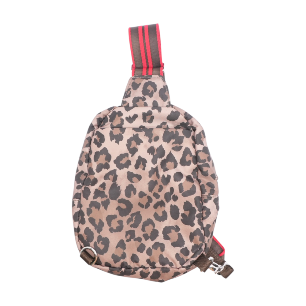 Brown Animal Print Crossbody Bag