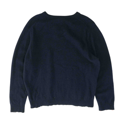 Navy Solid Pullover Sweater