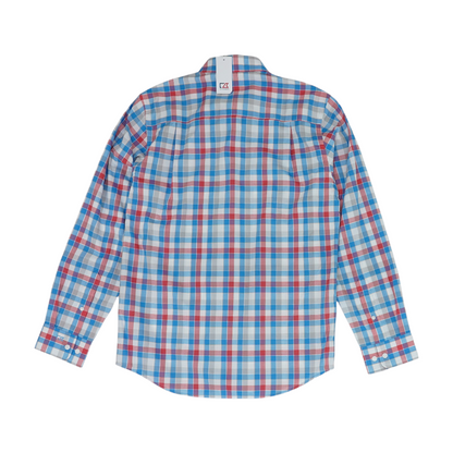 Blue Plaid Long Sleeve Button Down