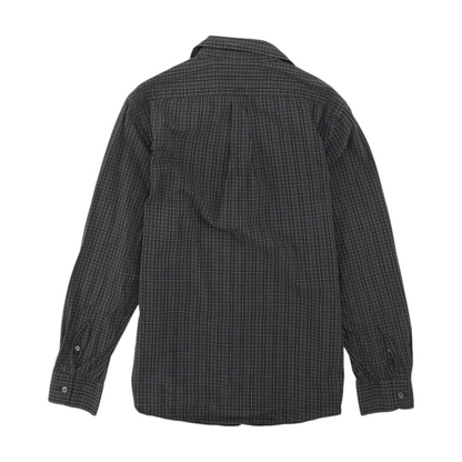 Gray Plaid Long Sleeve Button Down