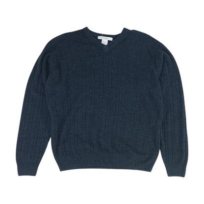 Navy Solid Pullover Sweater